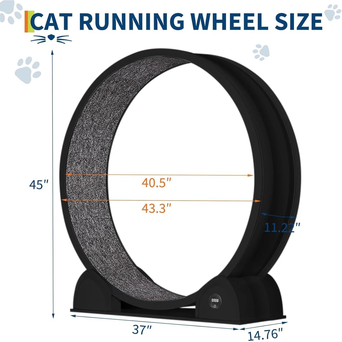 HiMISS Cat Exercise Wheel With Smart Pedometer For Indoor Running