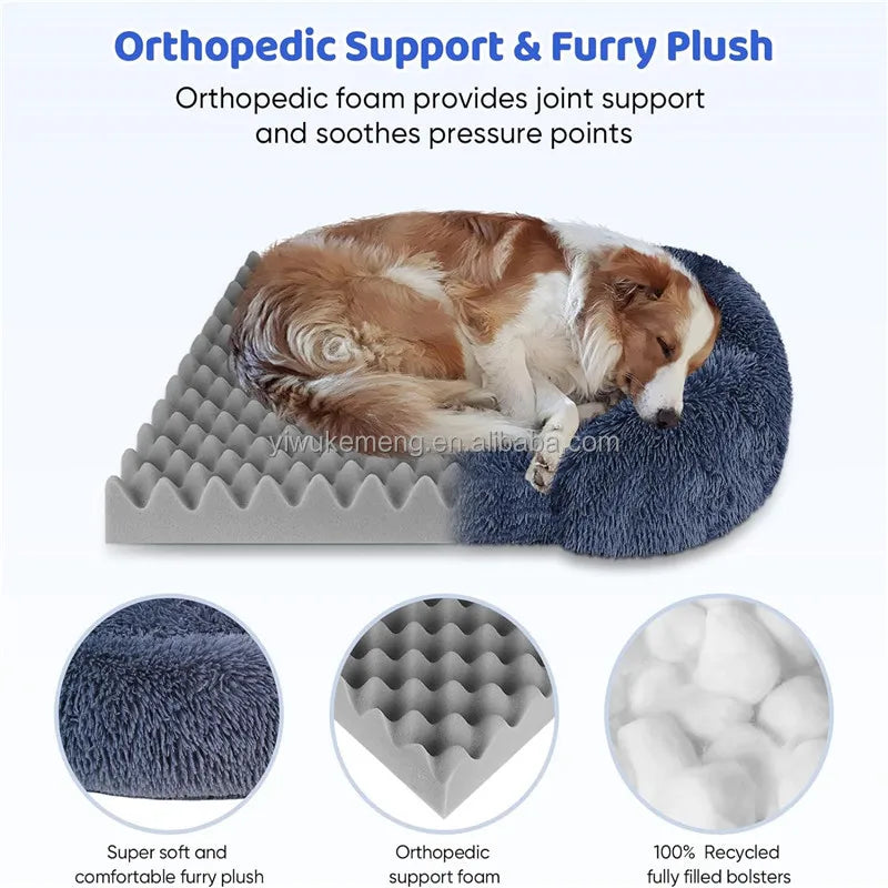 Orthopedic Thickened Dog Bed For Large Dogs With Washable Cover