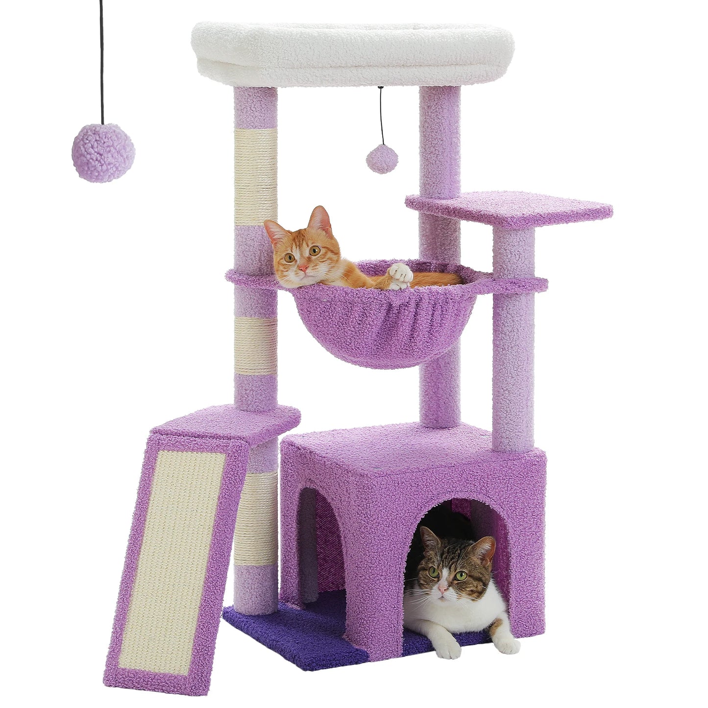 PEQULTICN Small Cat Tree With Natural Sisal Scratching Post