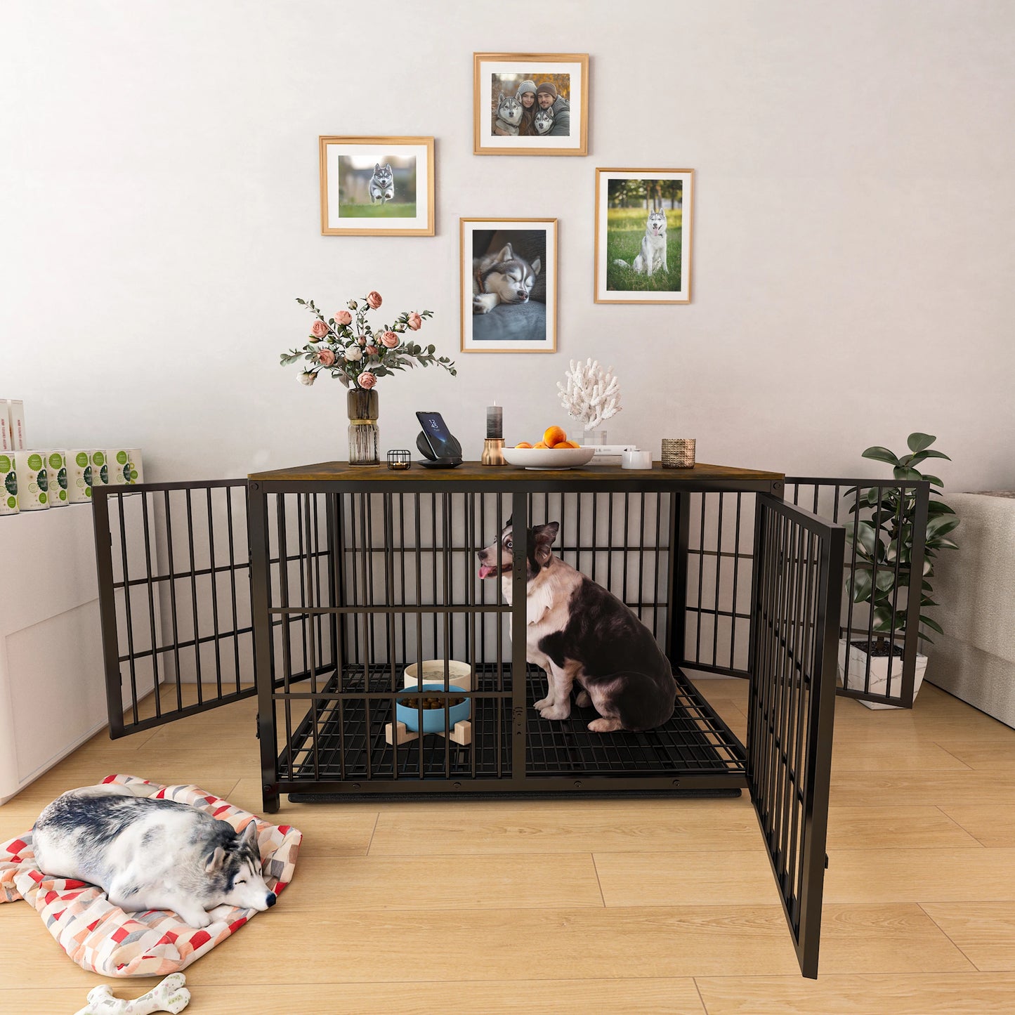 BINGOPAW Furniture Style Dog Cage End Table Kennel