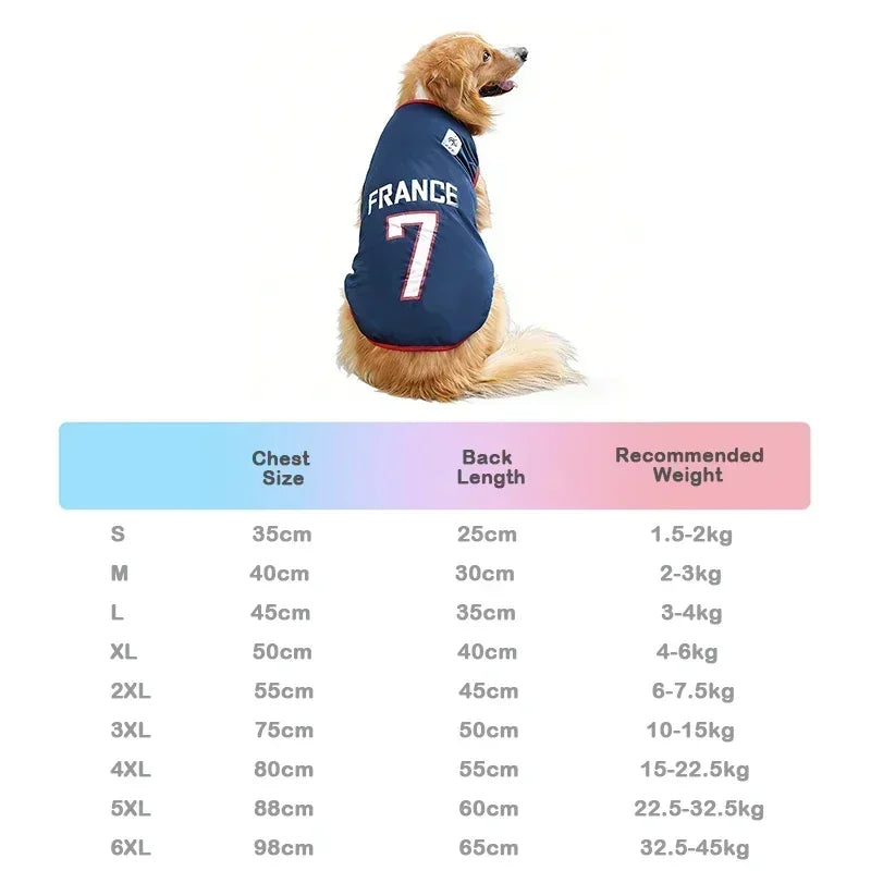 New Hot Cat Clothes Breathable Mesh for Pet World Cup National Team Jersey Football Themed Pet T Shirt Puppy Soft Quick Dry Vest