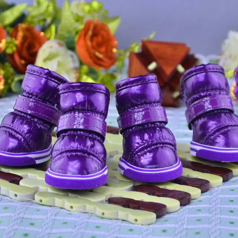 Warm Waterproof Winter Dog Shoes For Small Dogs Fleece Boots