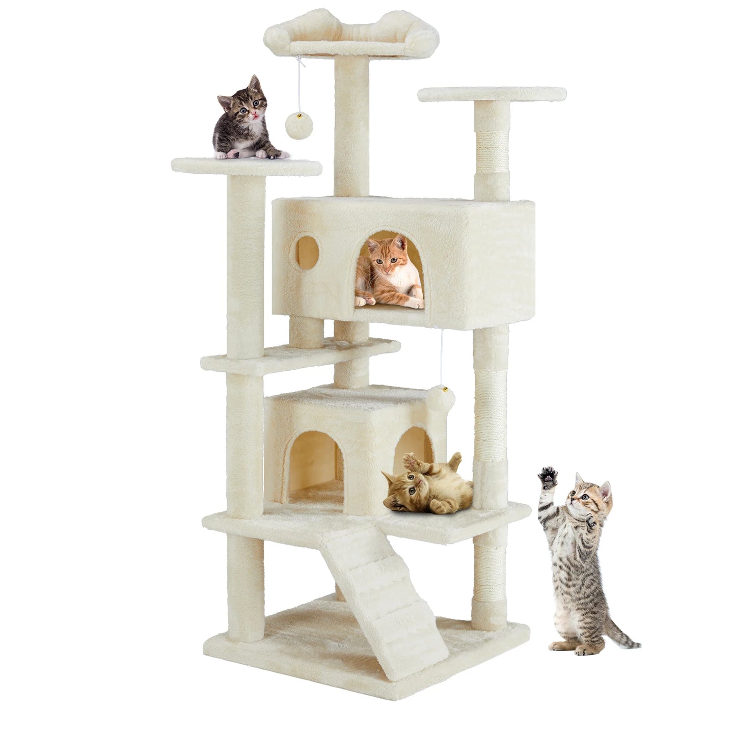 JHK Multi-Level Cat Tree Tower With Indoor Sisal Scratching Post