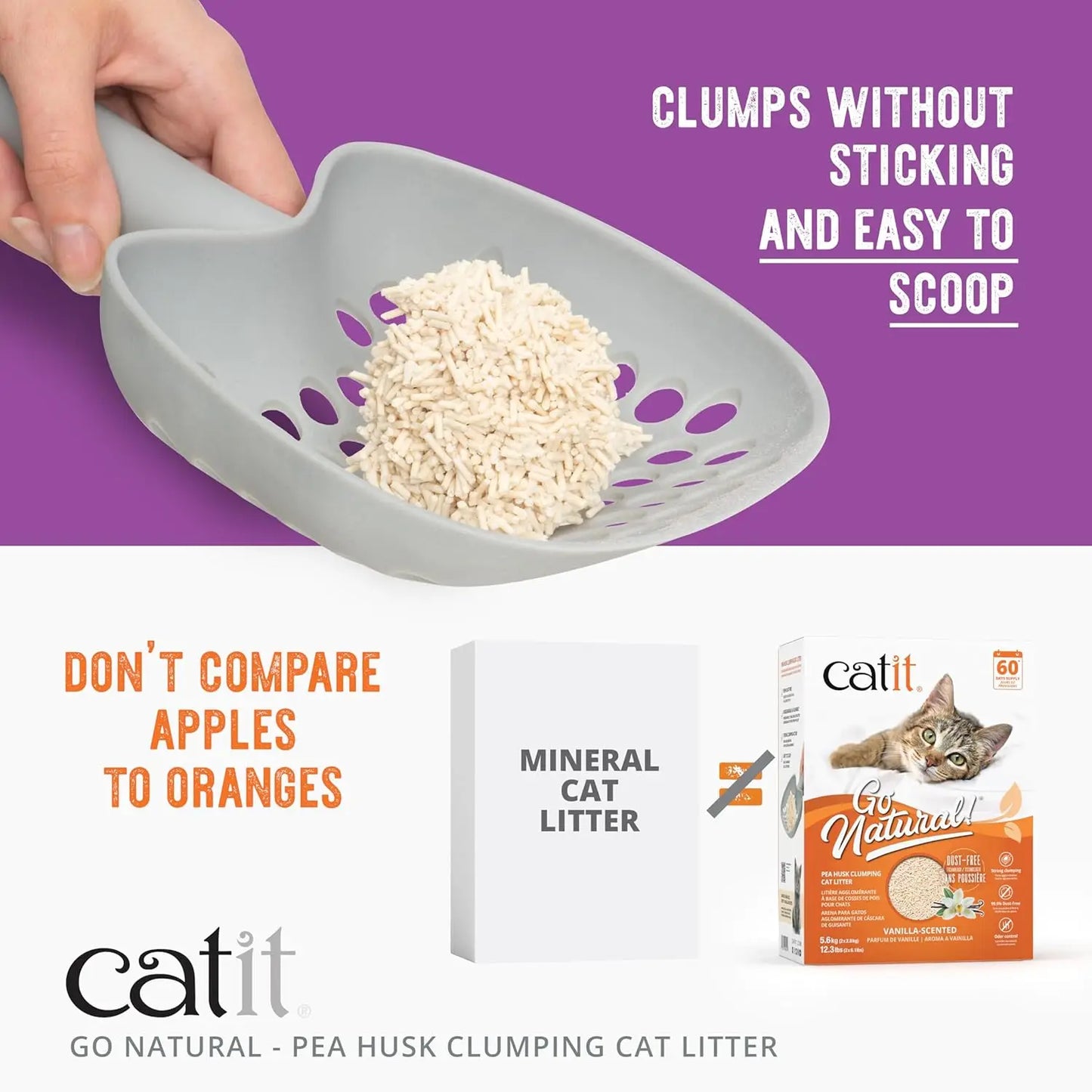 Natural Pea Husk Clumping Cat Litter Dust Free Odor Control