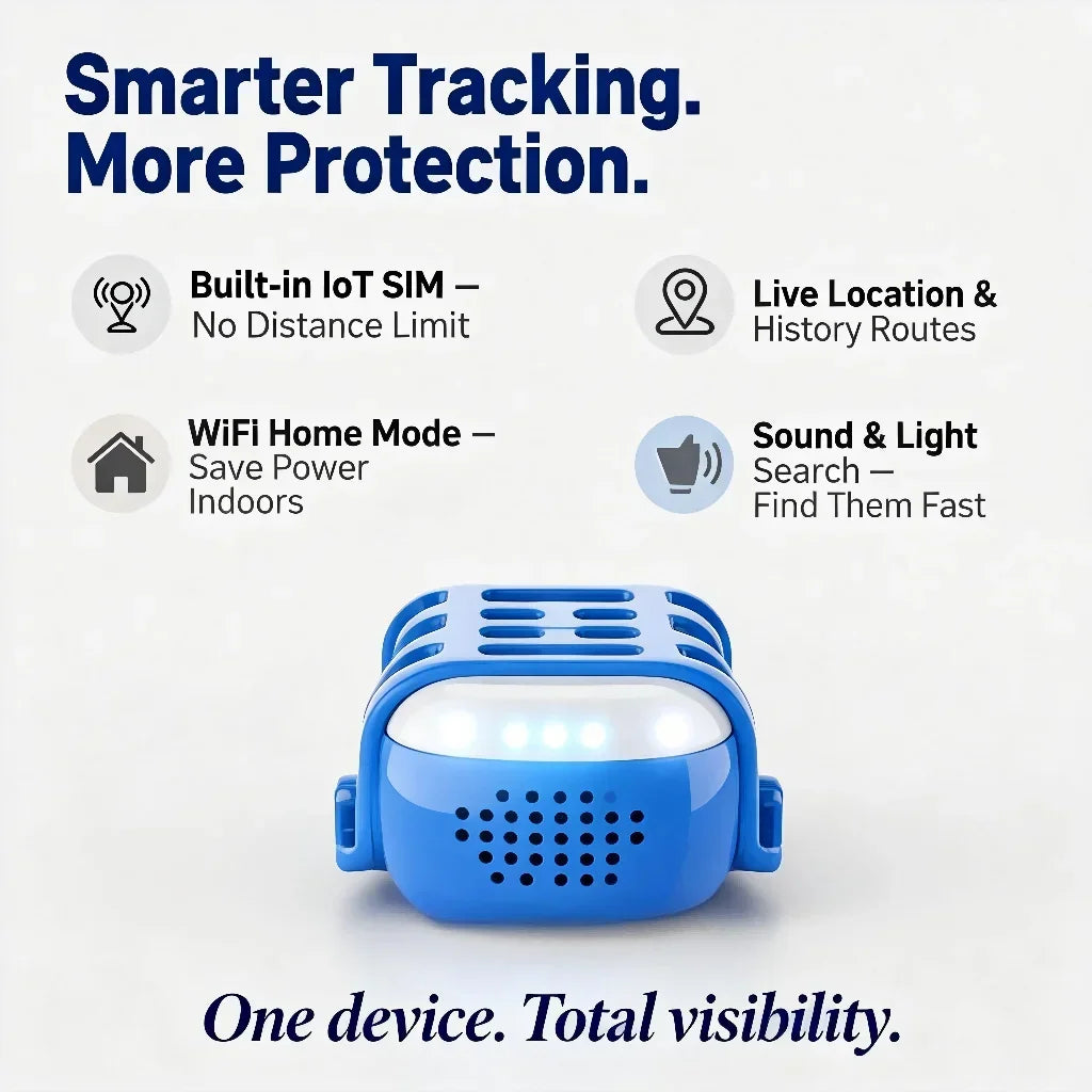 Wanwaytech GPS Pet Tracker With IoT SIM Unlimited Distance Tracking