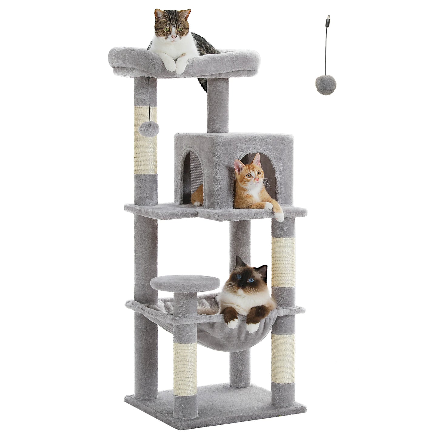 PETEPELACN Cat Tree Indoor 5-Tier Cat Tower With Metal Frame