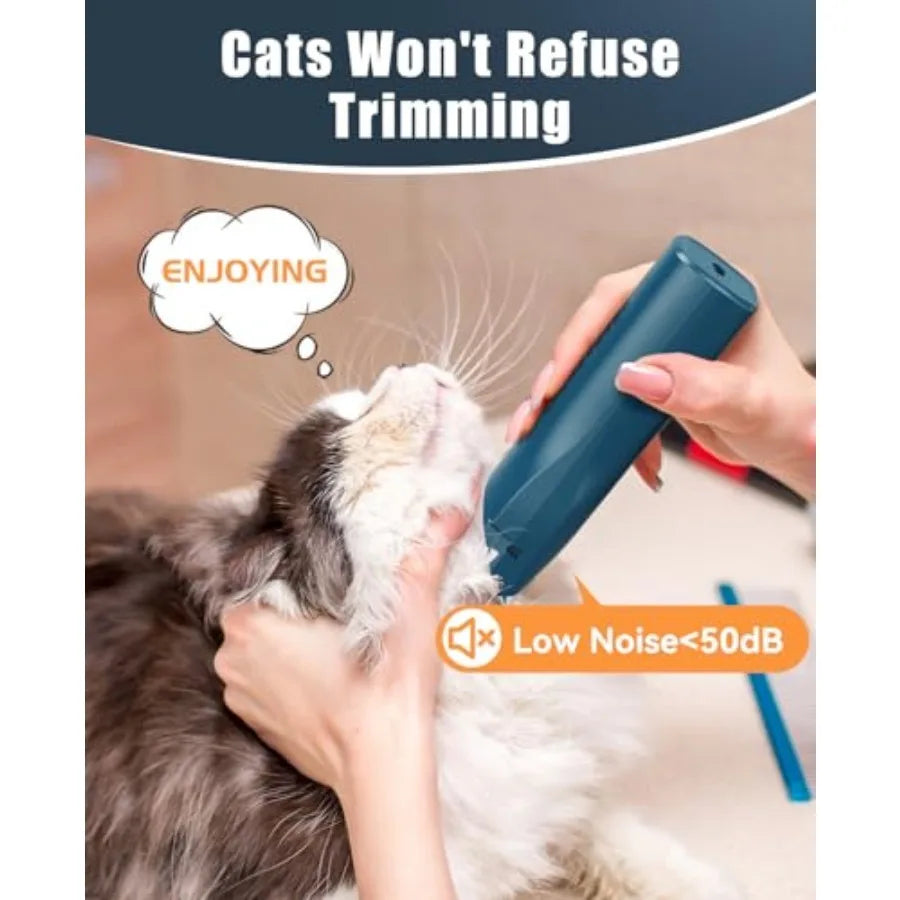 Pet Clipper for Cat Matted Hair, Pet Shaver for Cats Quiet Pet Clippers Waterproof Cordless Cat Clippers for Matted Long Hair w