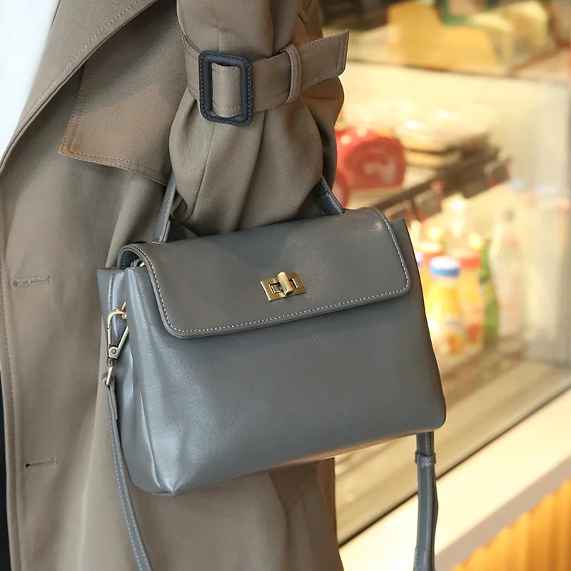 Women Cowhide Genuine Leather Tote Bag Lady Designer Luxury Soft Leather Handbag Fashion Crossbody Bags Female Shoulder Handbag