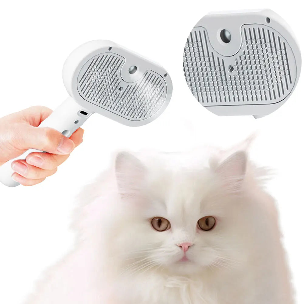 Shunmaii 3in1 Cat Steam Grooming Brush With Release Button