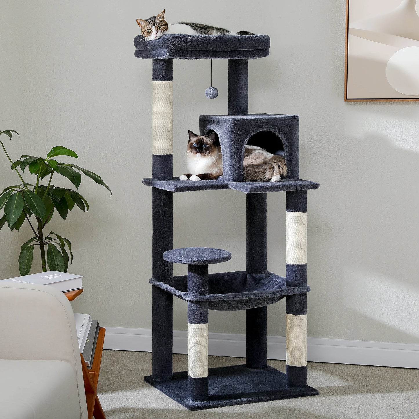 PAWZ Road Five Level Cat Tree With Scratching Posts