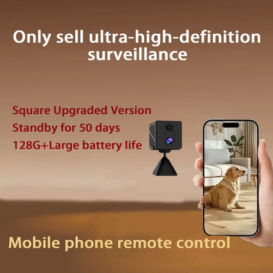 Brand Smart Compact Camera Wireless Mini Full Hd Night Vision Camera Suitable for Home Pet and Vehicle Monitoring Home Use Wifi Connected to Mobile Phone Remote Mini Portable Camera Motion Detection Alarm Non-Concealed Pinhol
