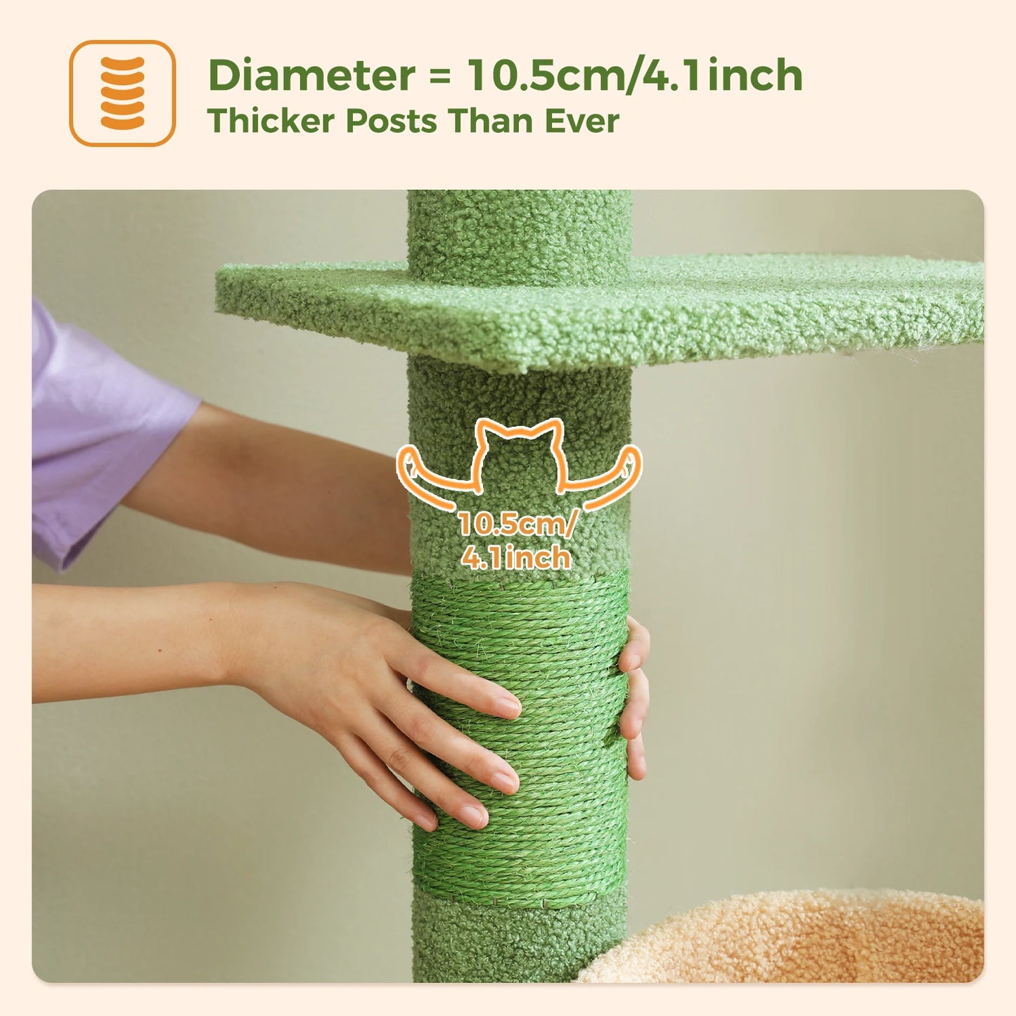 PEQULTICN Adjustable Cactus Cat Tree Indoor Tower Sturdy