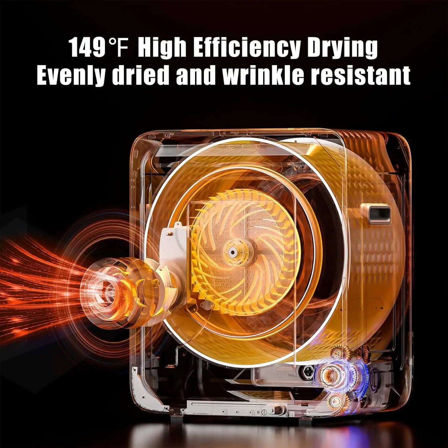 Portable Front Load Electric Clothes Dryer With Stainless Drum