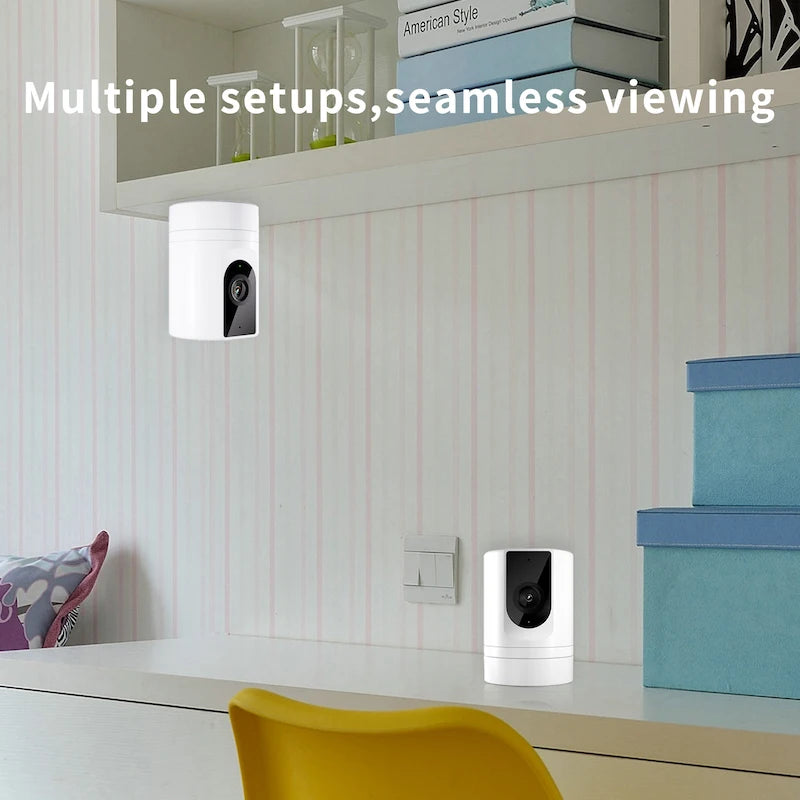 2PCS Ease Life APP, Security Camera Indoor, 1080P Pet Camera, Pet Camera with Phone App, Foldable Baby Camera for Home Security,