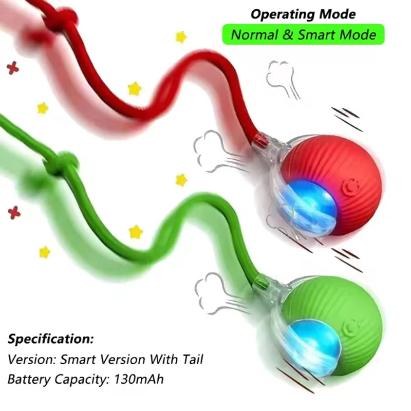 Smart Cat Ball Toy Silicone Interactive Auto Motion For Cats