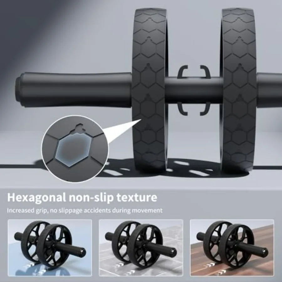 Ab Roller Wheel with Adjustable Resistance Automatic Rebound Abs and Core Workout Equipment for Beginners All Levels and Post-E