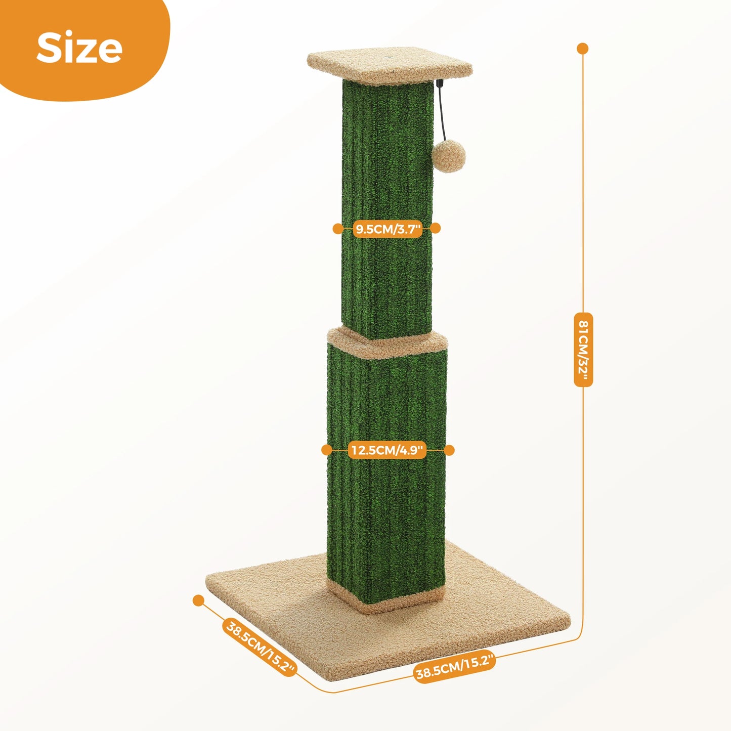 PAWZ Road Cat Scratching Post for Indoor Cats