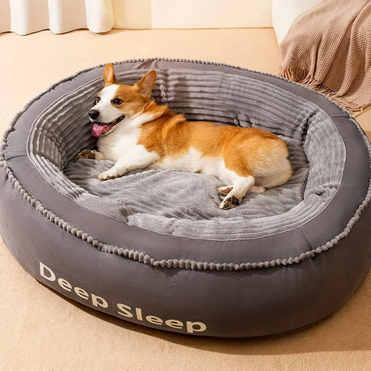 Pet Bed Donut Round Dog Cat Cushion Soft Washable Comfort
