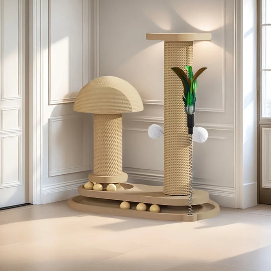 CZBNYXCN Interactive Cat Scratching Post Tower With Jute Ball Track