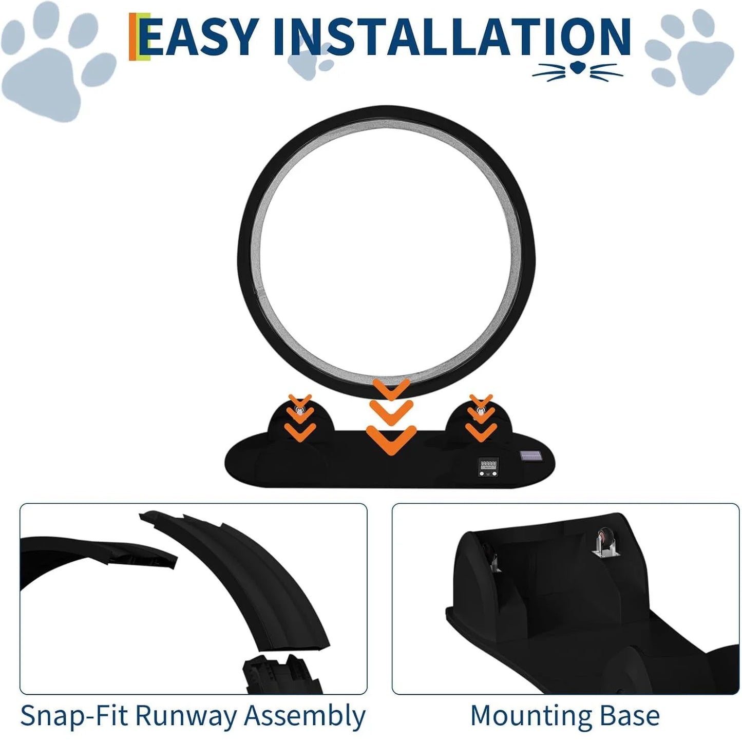HiMISS Cat Exercise Wheel With Smart Pedometer For Indoor Running