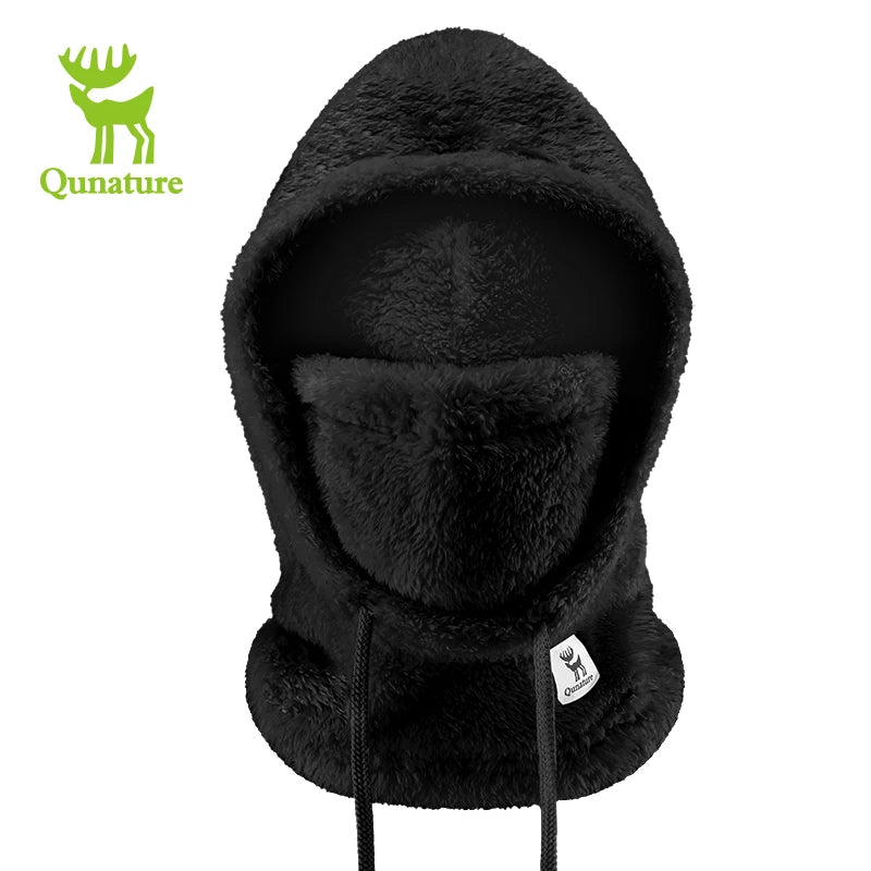 Qunature Thermal Fleece Ski Balaclava Face Protecting Cycling Mask Windproof Neck Gaiter for Men Women Suitable Autumn/Winter