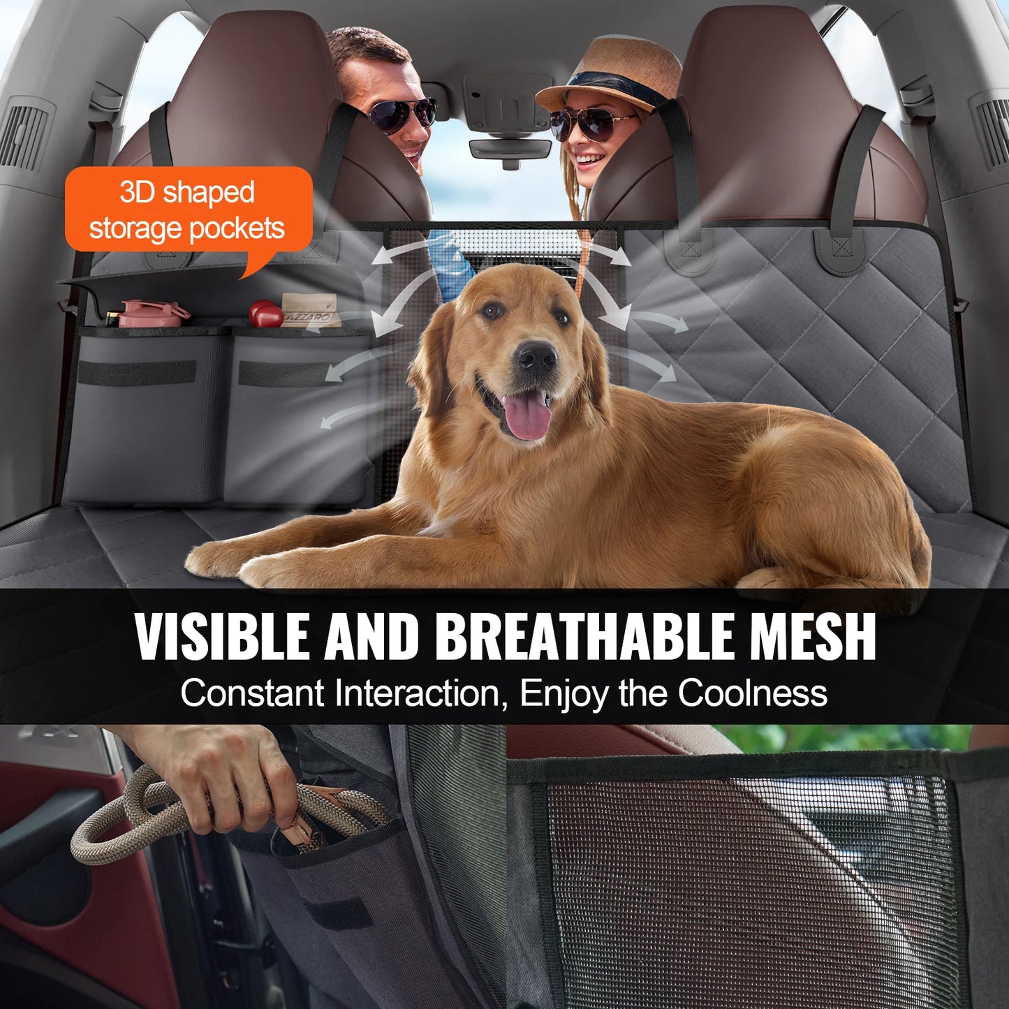 SucceBuy Back Seat Extender Dog Hammock For Car Waterproof Hard Bottom