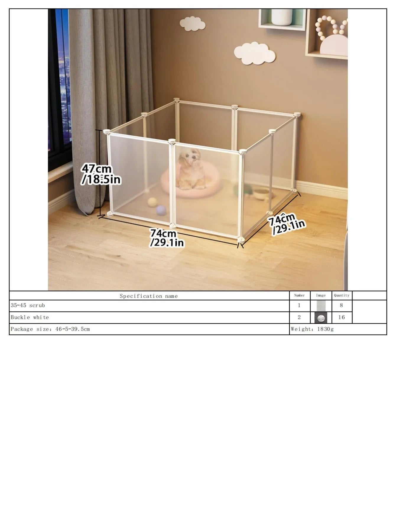 Pet Fence Double Layer Cat Cage Indoor Kitten Dog Gate