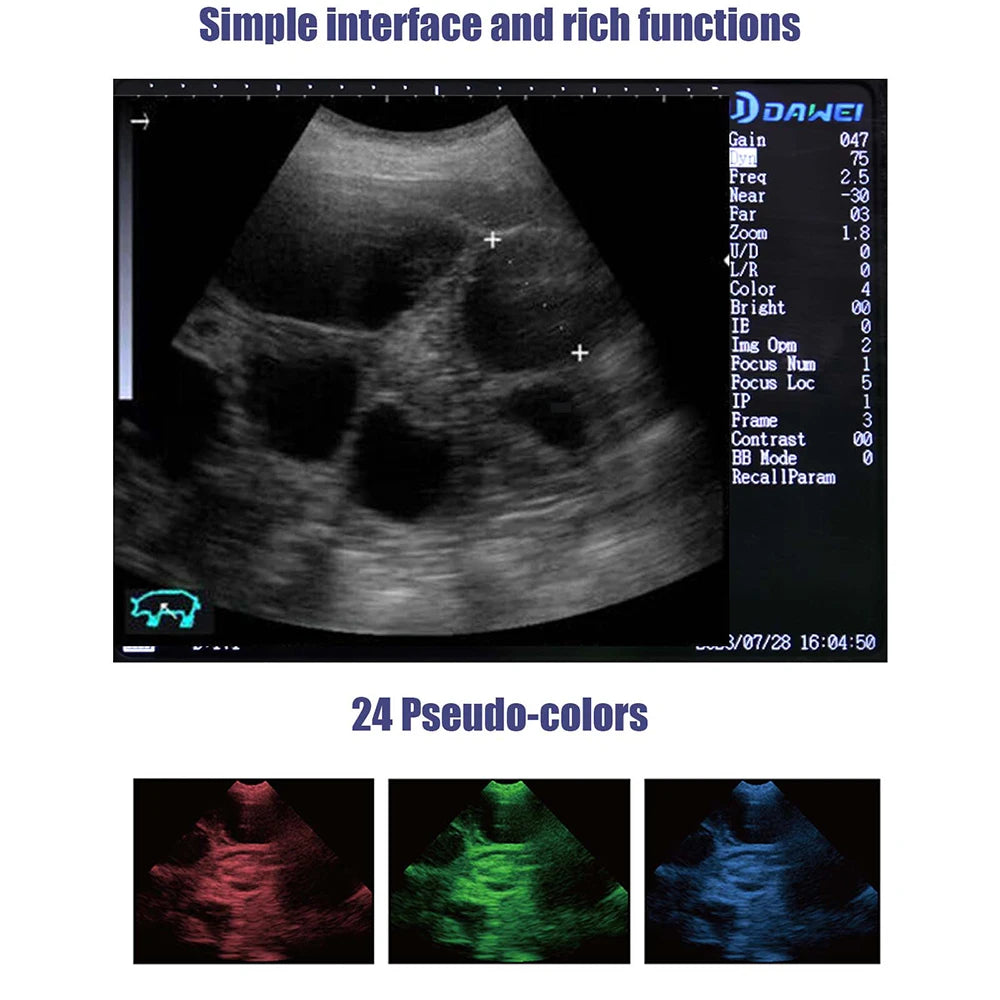 DAWEI Portable Veterinary Ultrasound Scanner For Livestock Pregnancy