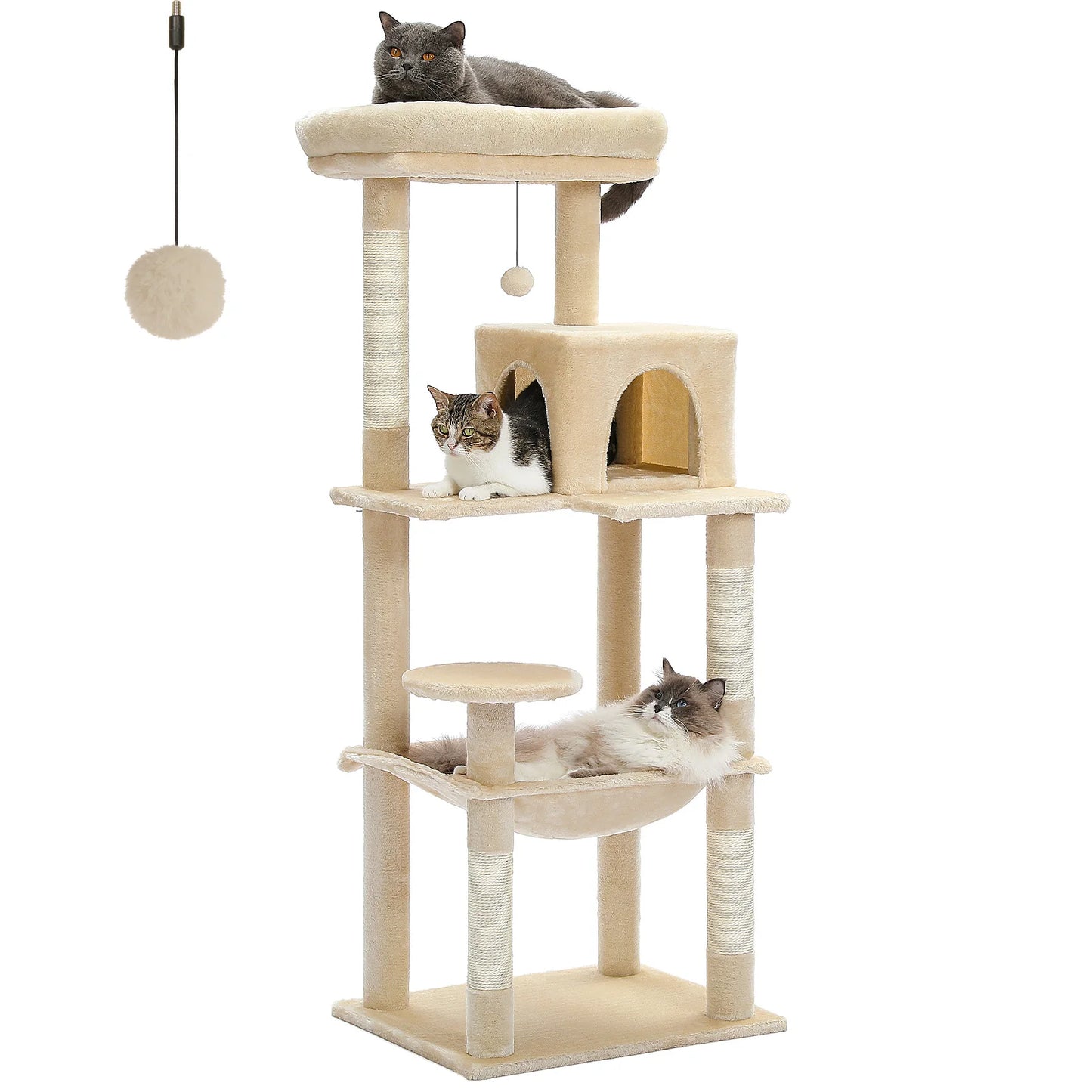 PAWZ Road Five Level Cat Tree With Scratching Posts