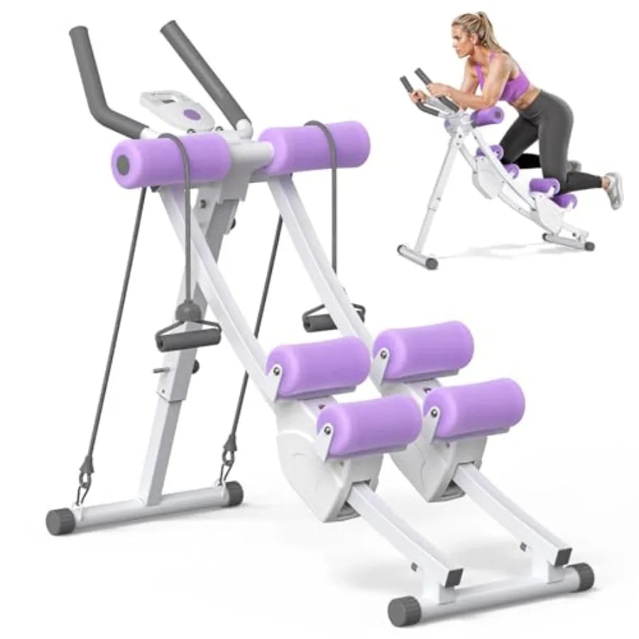 Fitness ab machine, ab workout equipment for home gym, Height Adjustable ab trainer, foldable fitness equipment.