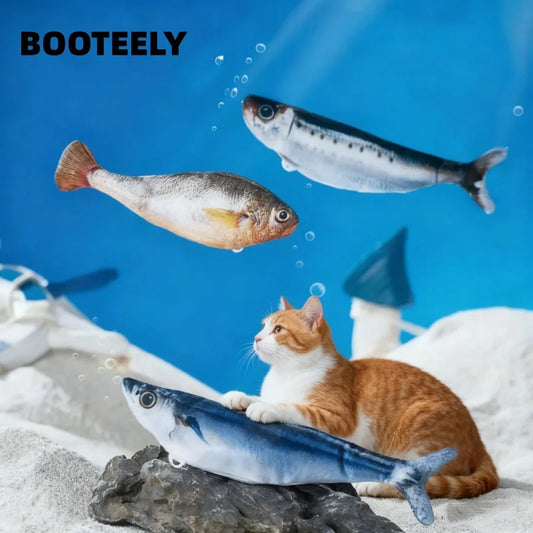 Booteely Electric Catnip Fish Toy Set With USB Charging