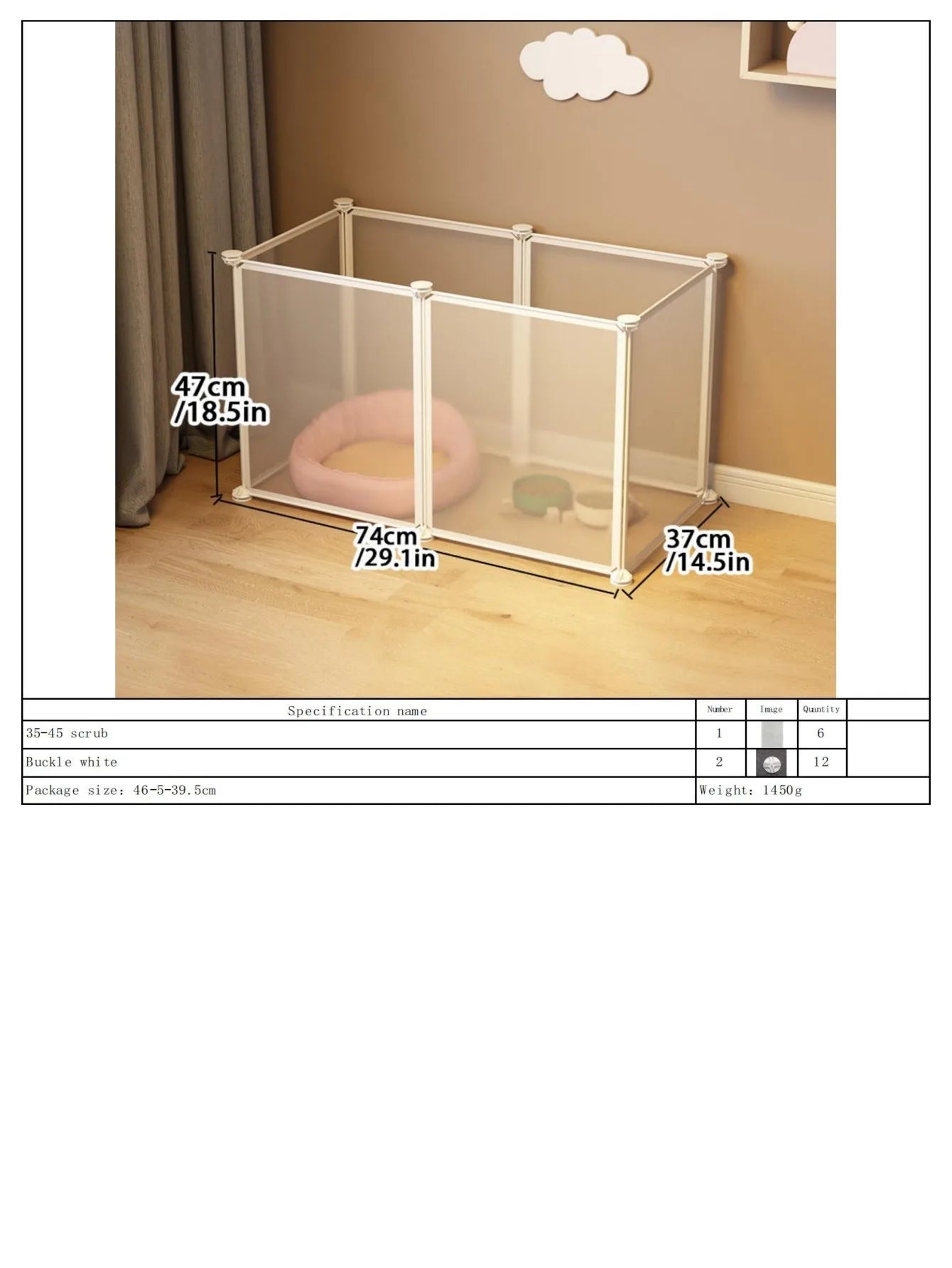 Pet Fence Double Layer Cat Cage Indoor Kitten Dog Gate