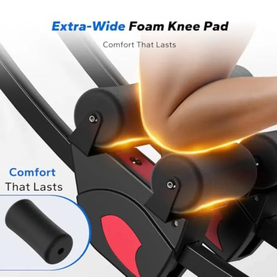 Fitness ab machine, ab workout equipment for home gym, Height Adjustable ab trainer, foldable fitness equipment.