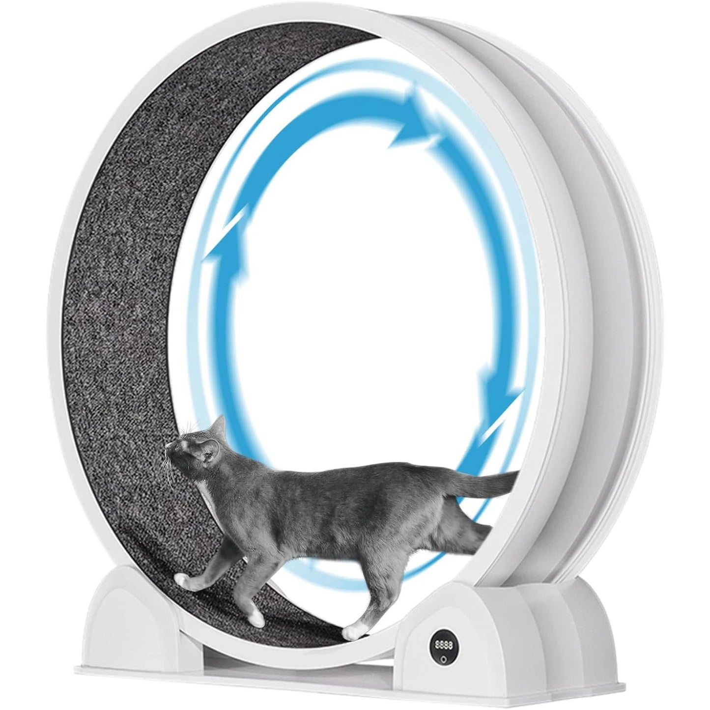 HiMISS Cat Exercise Wheel With Pedometer For Fitness And Weight Loss