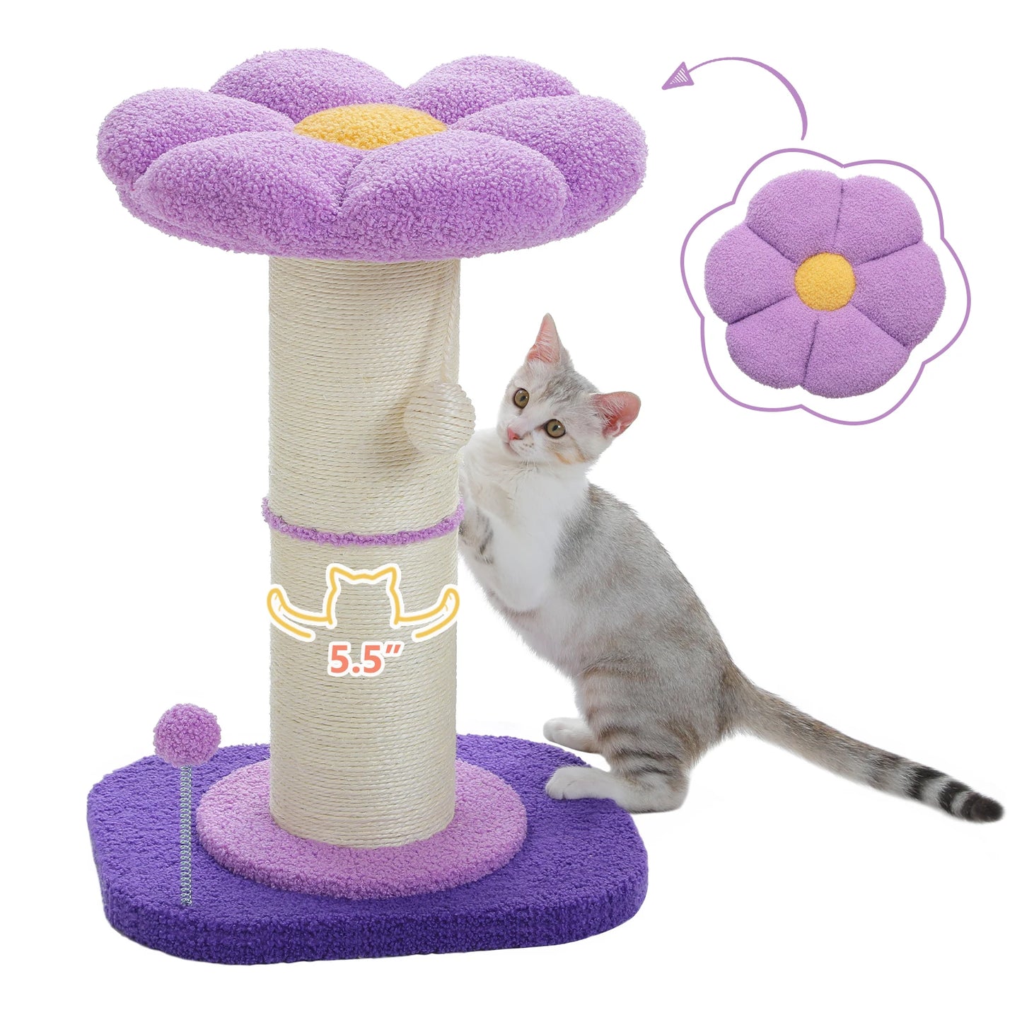 PAWZ Road Flower Cat Tree Scratching Post Indoor Use