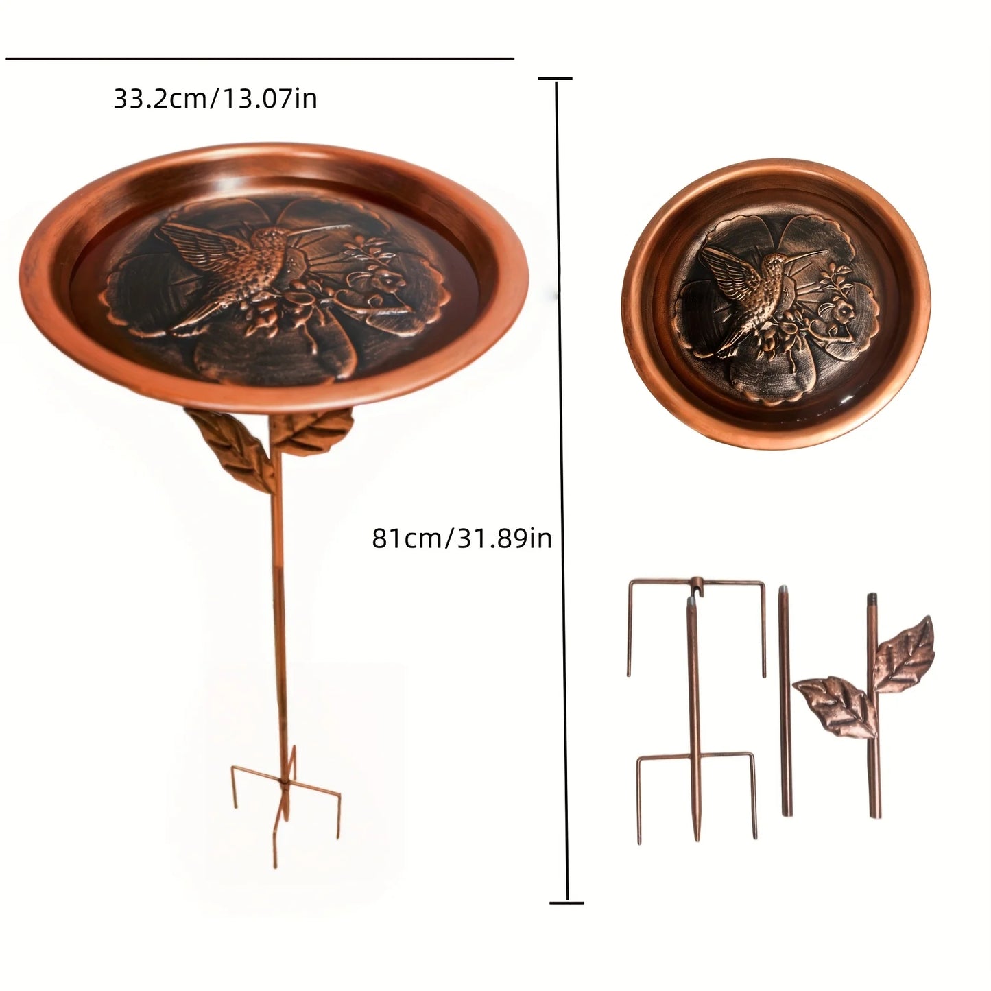 Rustproof Vintage Iron Bird Bath Waterer For Chickens And Hummingbirds