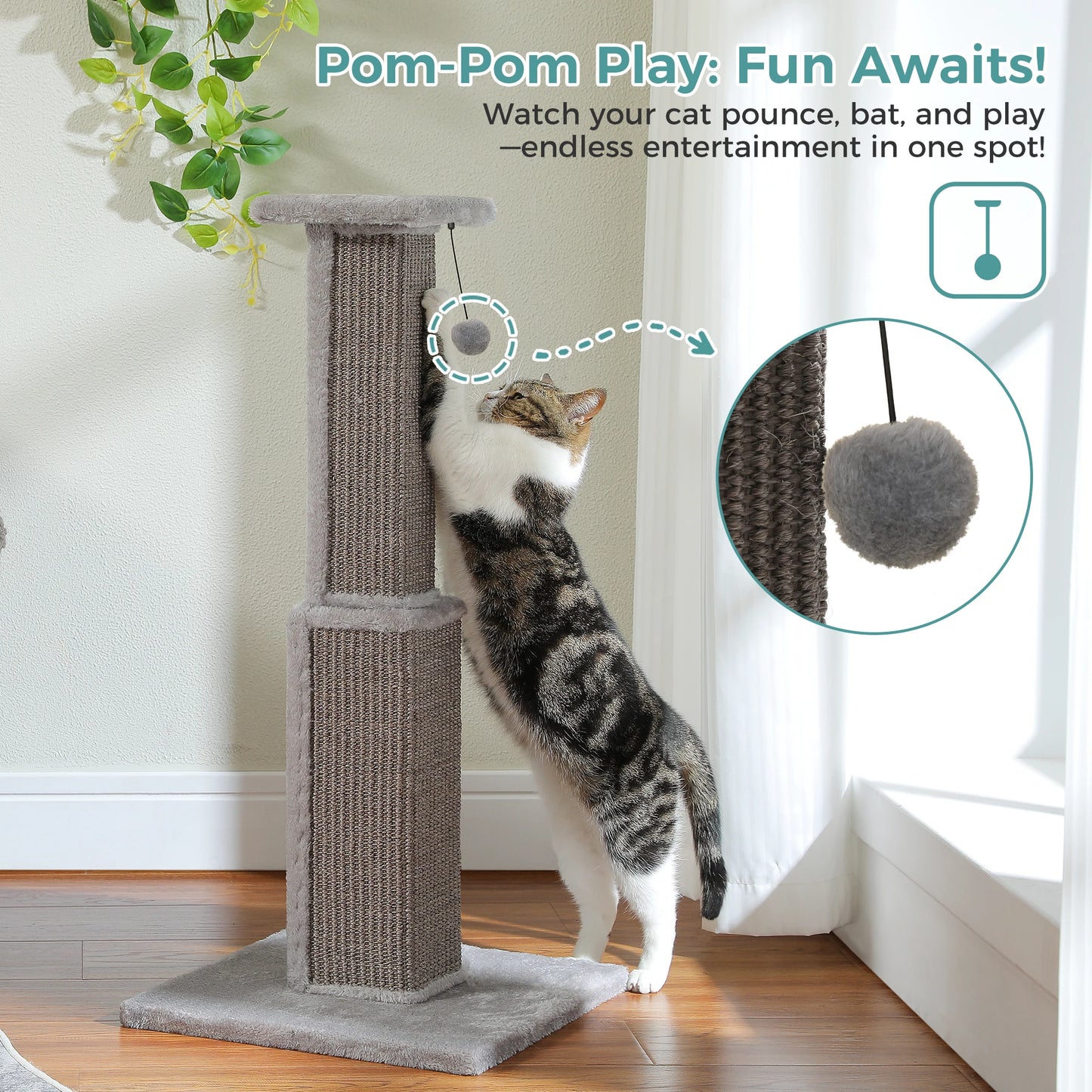 PAWZ Road Cat Scratching Post for Indoor Cats