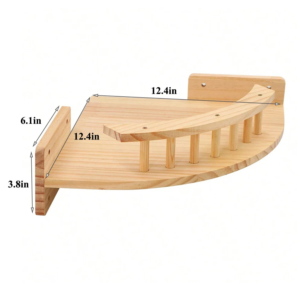 PETRAVELCN Cat Climbing Wall Shelf Four Step Scratching Post