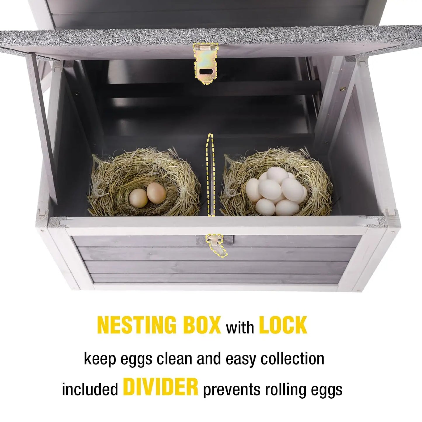 Outdoor Wooden Chicken Coop With Expandable Run