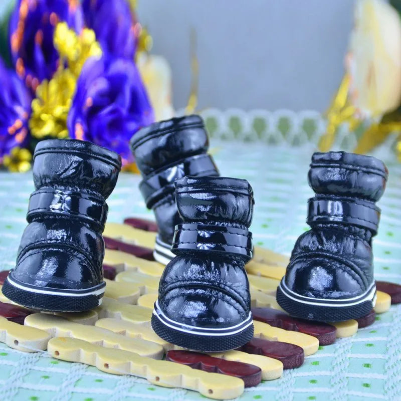 Warm Waterproof Winter Dog Shoes For Small Dogs Fleece Boots