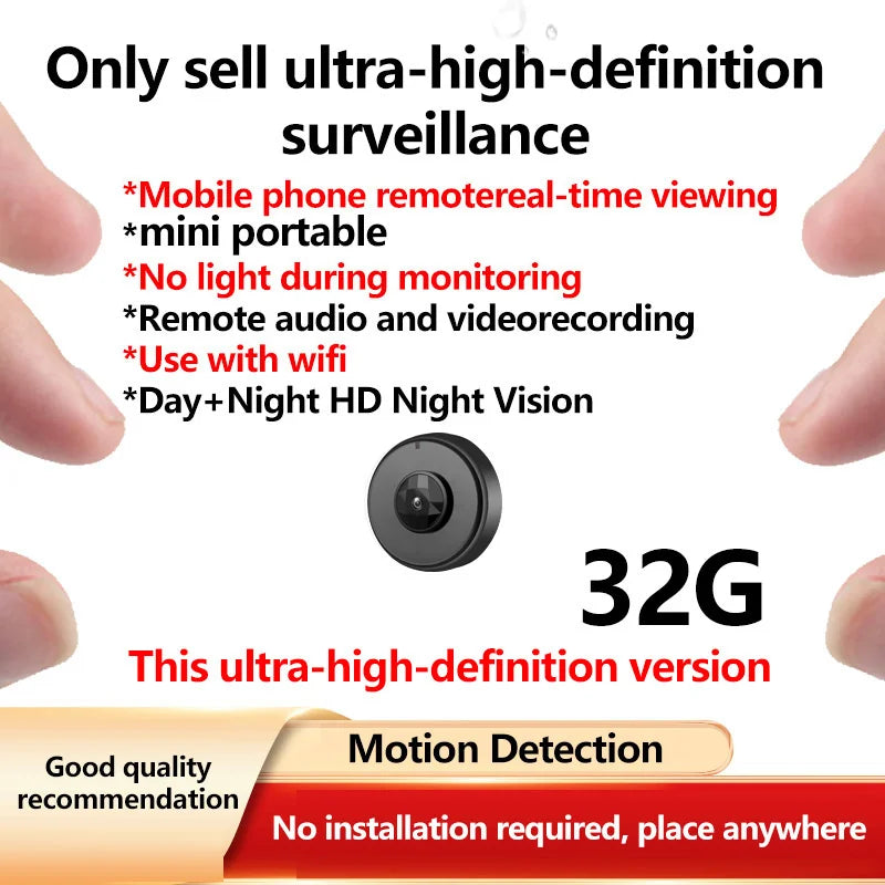 A Brand Ultra-High Definition Small Camera Wireless Monitor Home Wifi Remote Mobile Phone 360-Degree Panoramic Mini Photography Indoor Home Connected Plug-In-Free Cat Eye Non-Micro Non-Invisible Non-Hidden