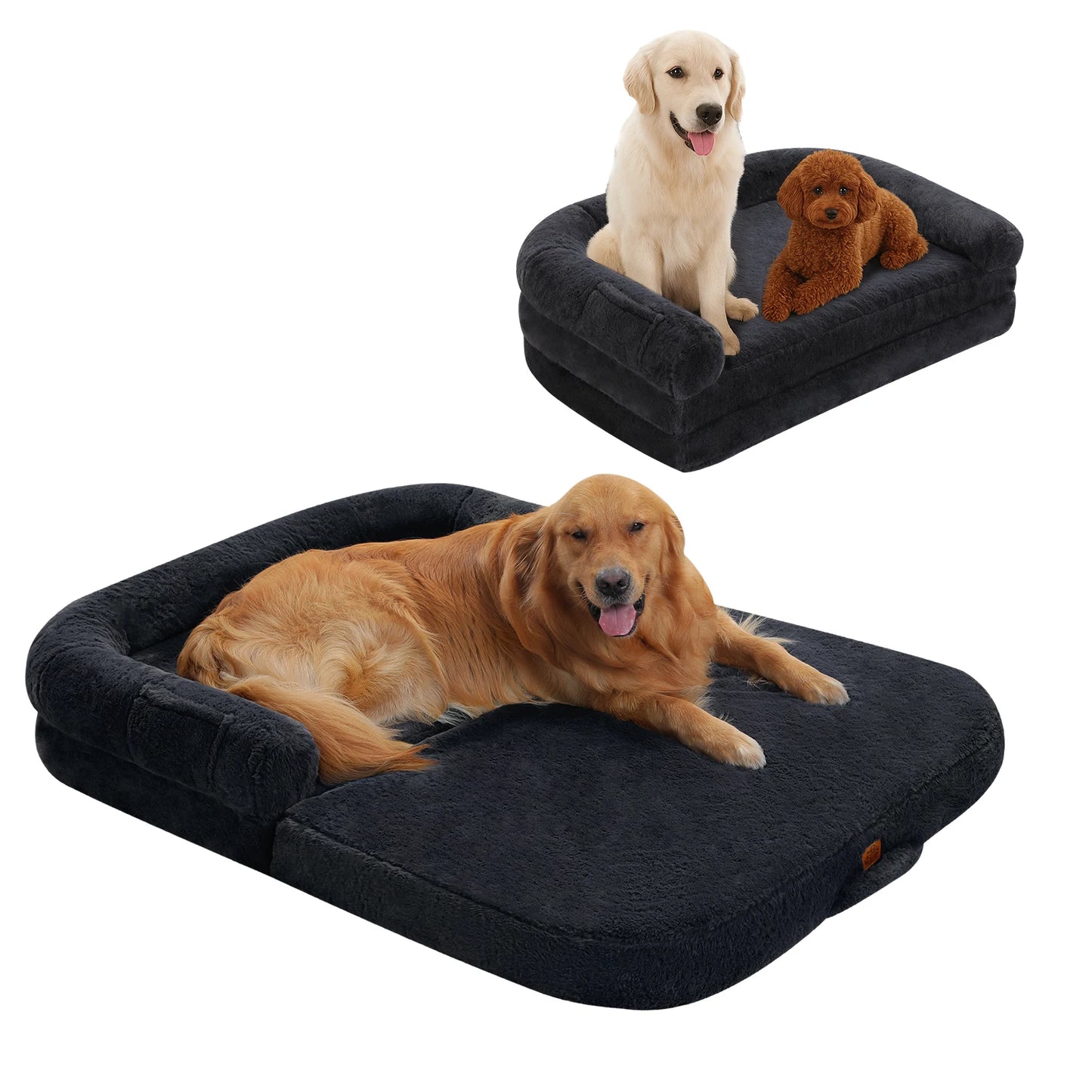 PAWZ Road Foldable Dog Bed Plush Sofa For Large Dogs