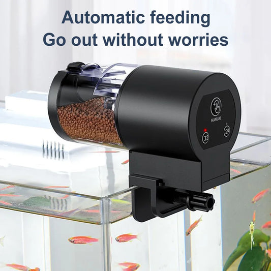 Automatic Intelligent Fish Feeder With Timer For Aquarium And Pond