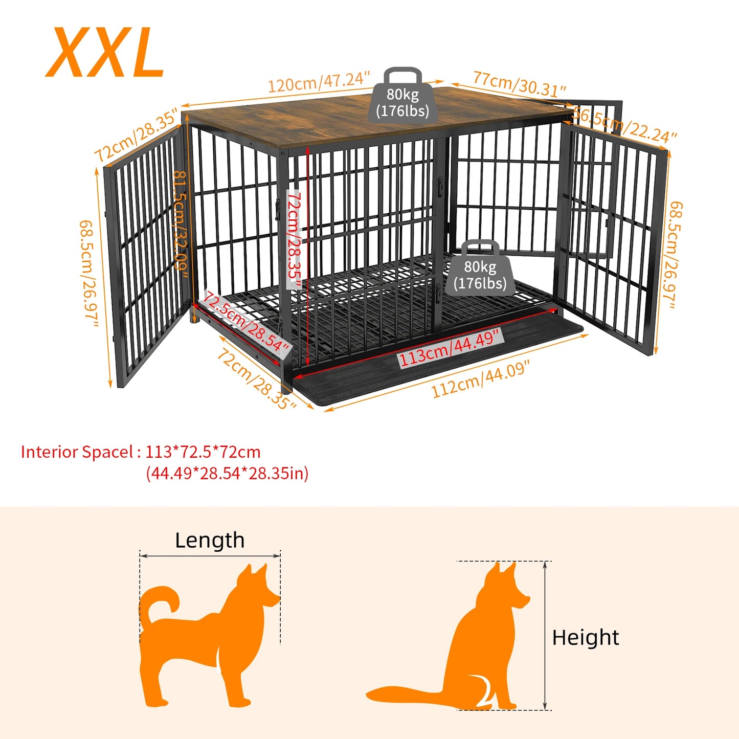 BINGOPAW Furniture Style Dog Cage End Table Kennel