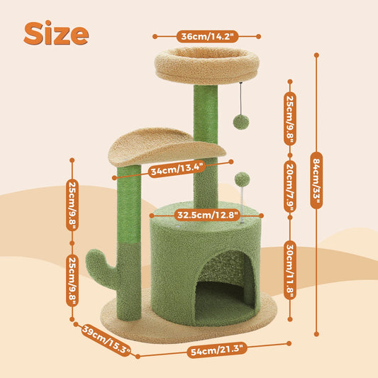 PEQULTICN Flower Cat Tree For Indoor Cats With Plush Perches