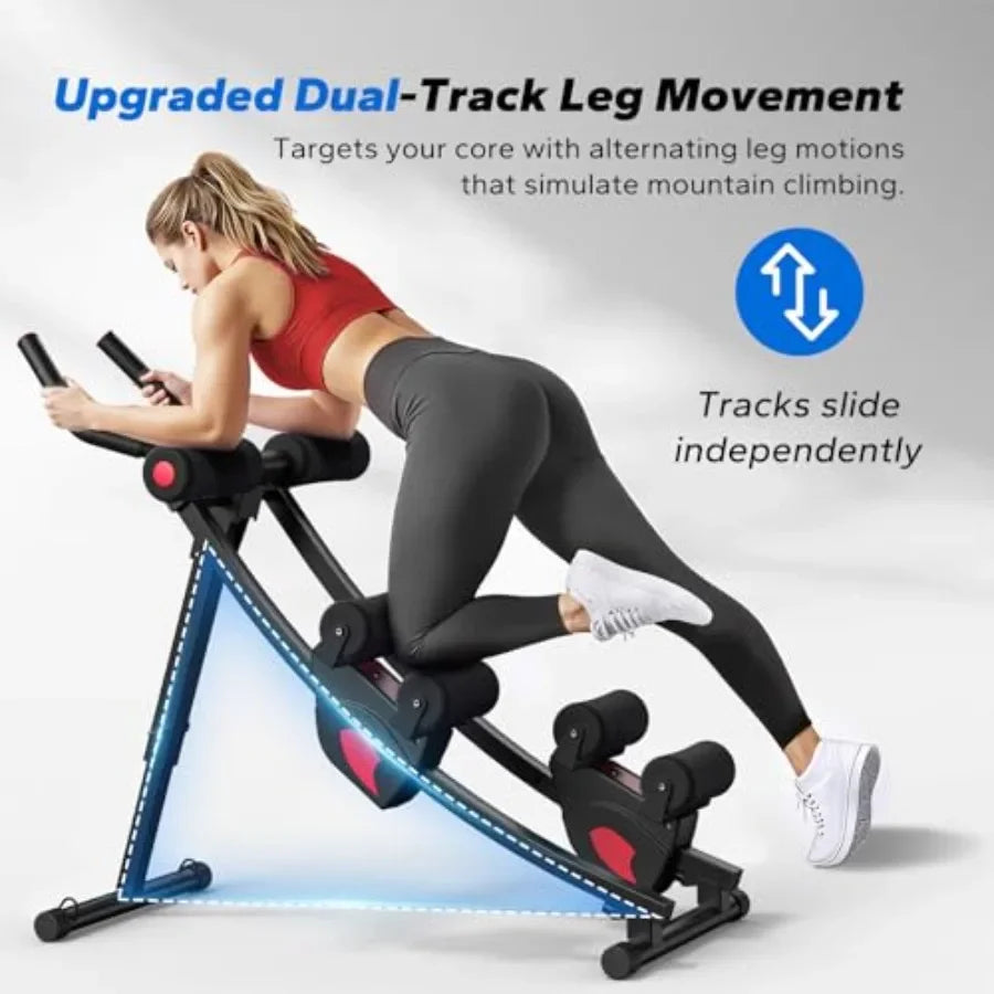 Fitness ab machine, ab workout equipment for home gym, Height Adjustable ab trainer, foldable fitness equipment.
