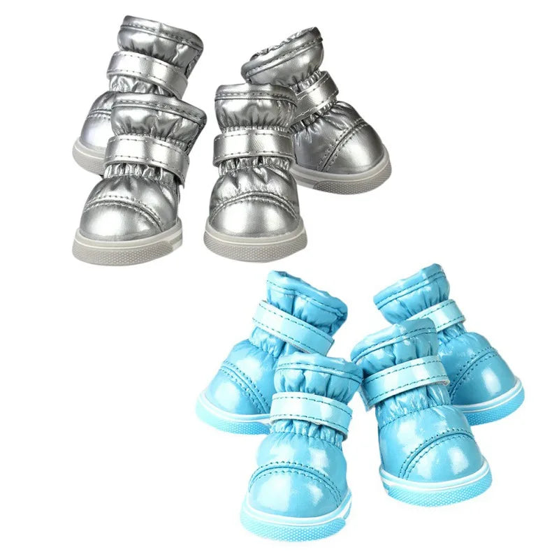 Warm Waterproof Winter Dog Shoes For Small Dogs Fleece Boots