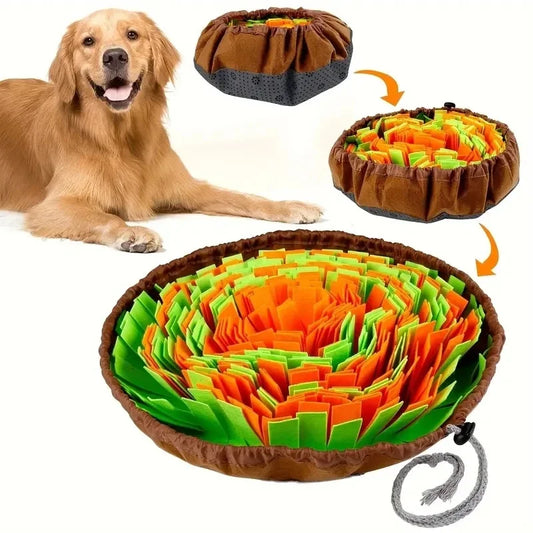 Washable Felt Sniffing Pad For Dogs Foldable Slow Feed Mat