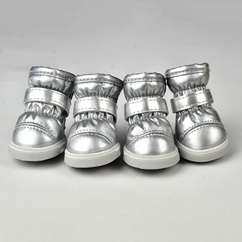 Warm Waterproof Winter Dog Shoes For Small Dogs Fleece Boots