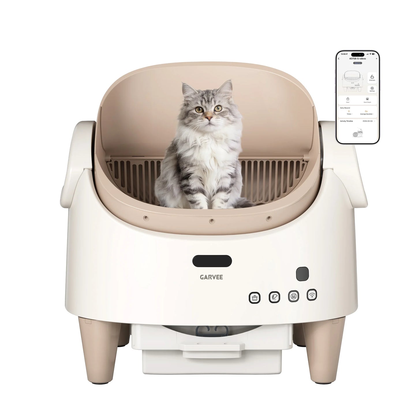 HiMISS Self Cleaning Smart Litter Box App Controlled Odor Free Cat Toilet